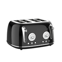 HKM-914899 4-Slice Retro Toaster with Defrost and Reheat Function for Household Use