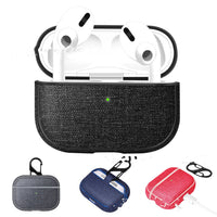 HKM-914899 Protective PC Leather Cover for AirPods Pro - Anti-Scratch Style in Rose Red and Denim Blue