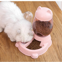 HKM-9149117 Automatic Cat and Dog Food and Water Dispenser with 2.2L Grain Storage and 528ml Water Capacity