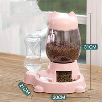 HKM-9149117 Automatic Cat and Dog Food and Water Dispenser with 2.2L Grain Storage and 528ml Water Capacity