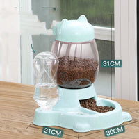 HKM-9149117 Automatic Cat and Dog Food and Water Dispenser with 2.2L Grain Storage and 528ml Water Capacity