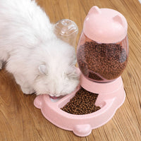 HKM-9149117 Automatic Cat and Dog Food and Water Dispenser with 2.2L Grain Storage and 528ml Water Capacity