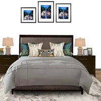 HKM-915027 Black Wood Pattern Photo Frame with Real Glass Front for Wall Display