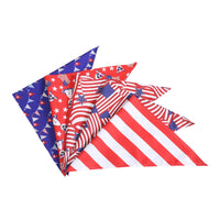 HKM-9150653 American Flag Triangle Towel for Pets - Single Layer Polyester Slobber Towel