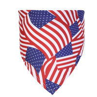 HKM-9150653 American Flag Triangle Towel for Pets - Single Layer Polyester Slobber Towel