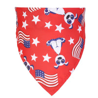 HKM-9150653 American Flag Triangle Towel for Pets - Single Layer Polyester Slobber Towel