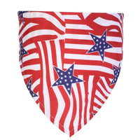 HKM-9150653 American Flag Triangle Towel for Pets - Single Layer Polyester Slobber Towel