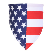 HKM-9150653 American Flag Triangle Towel for Pets - Single Layer Polyester Slobber Towel