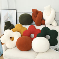 HKM-915283 Plush Three-Dimensional Round Lumbar Support Pillow with Core