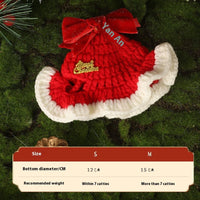 HKM-9153597 Winter Pet Scarf with Cartoon Patterns for Dogs and Cats - Christmas Designs, Wool Material, Multiple Sizes Available
