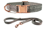 HKM-9154877 Faux Linen Dog Leash with Metal Buckle in Multiple Colors