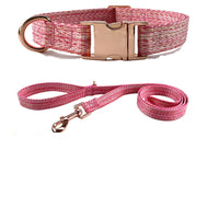 HKM-9154877 Faux Linen Dog Leash with Metal Buckle in Multiple Colors