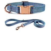 HKM-9154877 Faux Linen Dog Leash with Metal Buckle in Multiple Colors