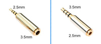 HKM-915539 2.5mm Male to 3.5mm Female Mobile Headset Adapter for Compatible Phones