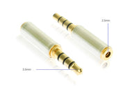 HKM-915539 2.5mm Male to 3.5mm Female Mobile Headset Adapter for Compatible Phones