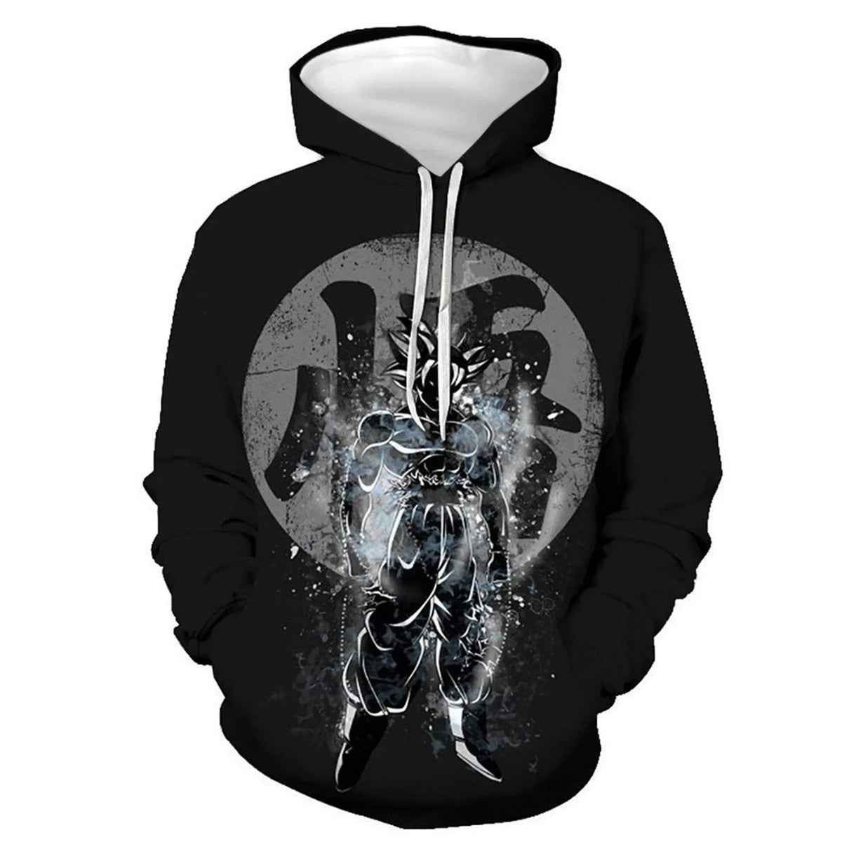 HKM-915539 OEM Custom logo Clothing Sweatshirt Long Sleeves Knitted Pullover Sweater Clothes Hooded 3D Digital Printed Anime Hoodie