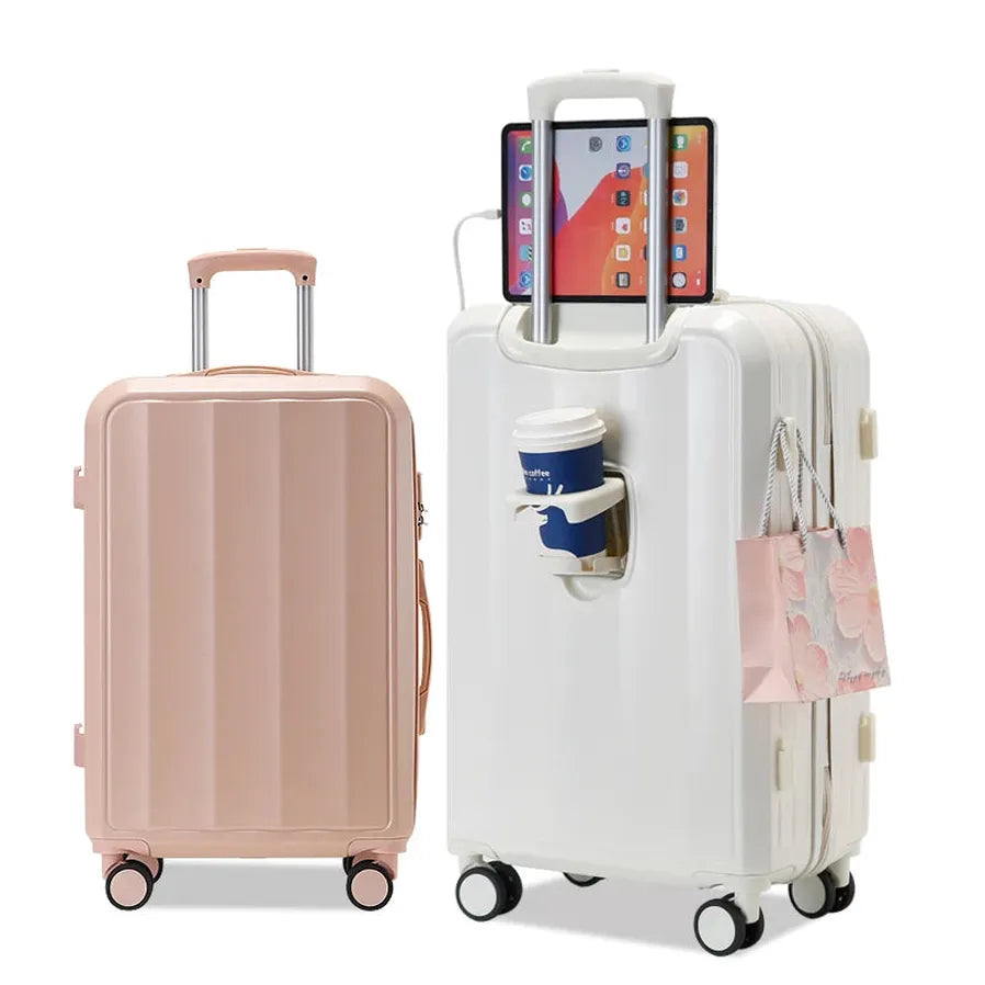 HKM-915539 Universal Travel Duffel Set with Trolley Luggage for Men and Women - Durable ABS Material