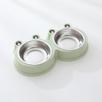 HKM-9156285 Stainless Steel Double Pet Bowl for Dogs and Cats, Ideal for Food and Water