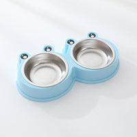HKM-9156285 Stainless Steel Double Pet Bowl for Dogs and Cats, Ideal for Food and Water