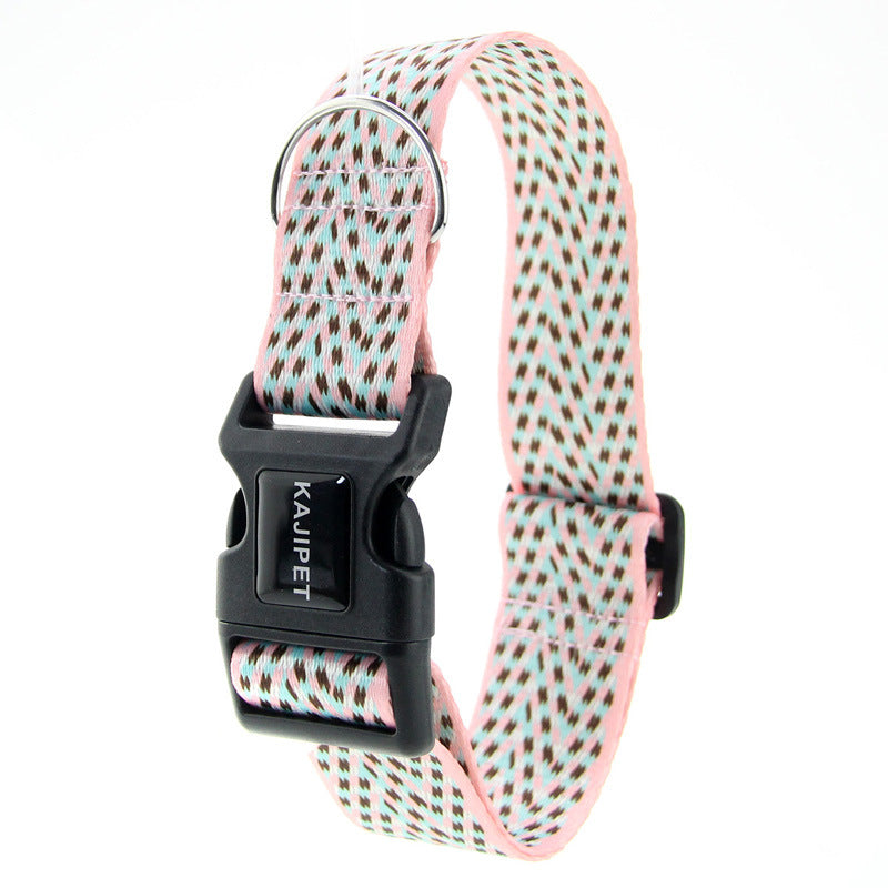 HKM-9158077 Teddy Vest-style Collar and Chest Strap Set for Small and Medium Dogs, Adjustable Nylon Leash and Harness