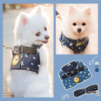 HKM-9158589 Adjustable Square Denim Dog Traction Rope for Safety and Stability