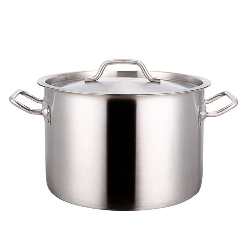 HKM-915859 Stainless Steel Stockpot Set - 24/26/28/30cm Cooking Pots for Commercial Kitchens