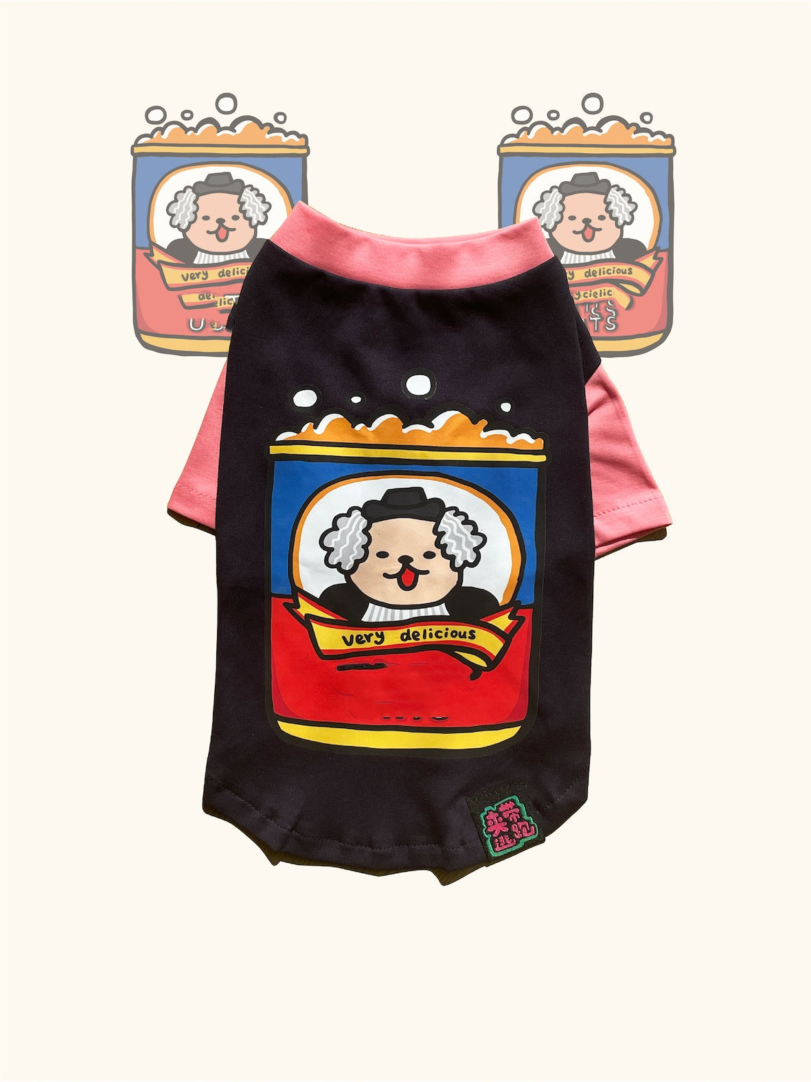 HKM-9159357 Thin Style Pet Apparel for Dogs and Cats in Fun Canned Food Prints