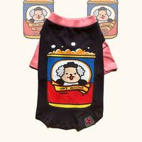 HKM-9159357 Thin Style Pet Apparel for Dogs and Cats in Fun Canned Food Prints
