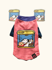 HKM-9159357 Thin Style Pet Apparel for Dogs and Cats in Fun Canned Food Prints