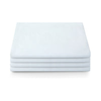 HKM-915987 Pure Cotton White Bed Sheet for Single Beds - Soft and Comfortable