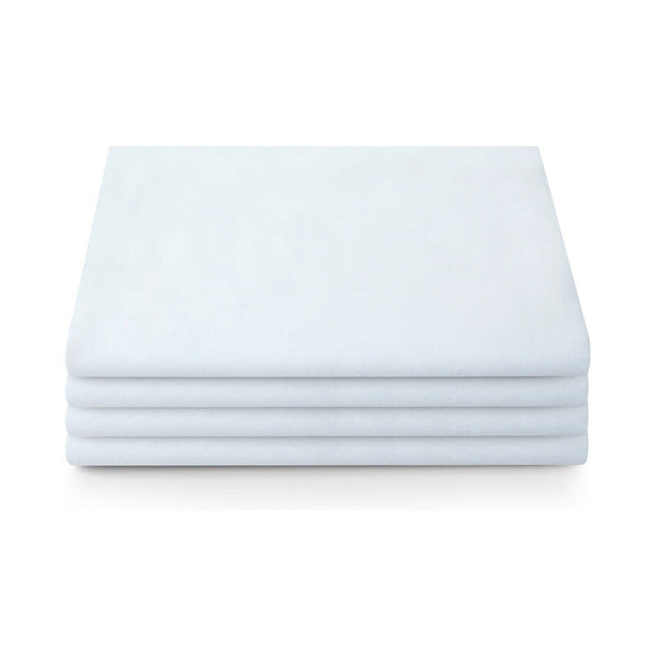 HKM-915987 Pure Cotton White Bed Sheet for Single Beds - Soft and Comfortable