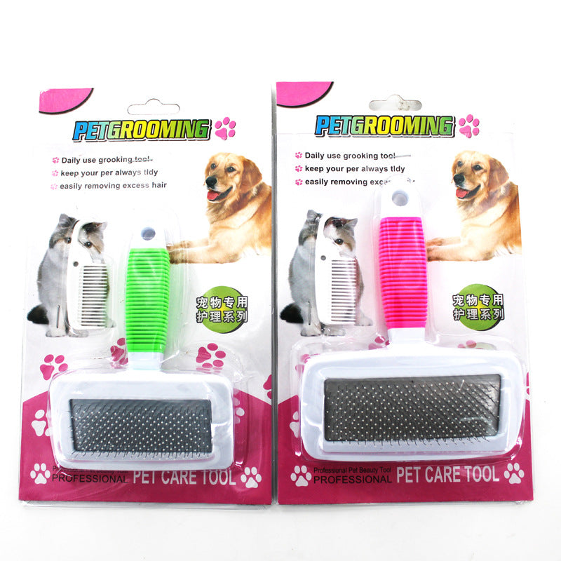 HKM-9160381 Non-Slip Handle Pet Comb in Various Sizes and Colors