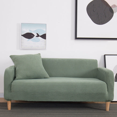 HKM-916051 Knitted Thickened Sofa Cover in Solid Colors for Single, Double, and Three-Seat Sofas