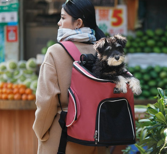 HKM-9161021 Pet Carrier Backpack for Dogs and Cats Made of Oxford Cloth and Mesh, Ideal for Pets Up to 15 Jin