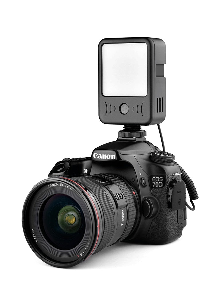 HKM-916179 Portable LED Camera Light with Noise Reduction Microphone – Ideal for Photography and Video Recording