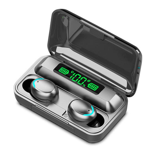 HKM-916179 True Wireless Bluetooth Headset with LED Power Display and Charging Function, Compatible with All Bluetooth Devices
