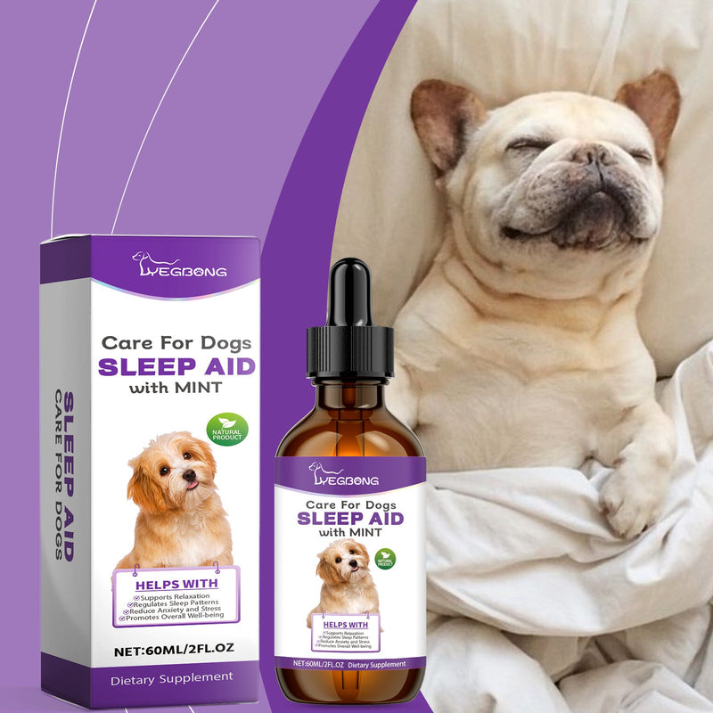 HKM-916307 Calming Sleep Drops for Dogs - Natural Mint Extract Formula, 60ml