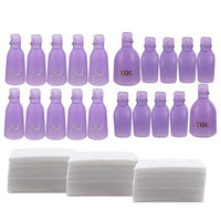 HKM-916627 Nail Remover Clips Set with Nail Polish Remover and Scrubbing Cotton for Easy Artificial Nail Removal