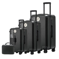 HKM-916691 3-Piece Leather Luggage Set with Travel Suitcase and Tote Bags