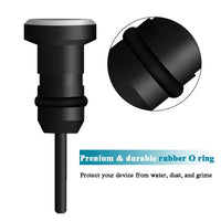 HKM-916691 Dust Plug for Mobile Phone Earphone and Charging Ports - Alloy Design in Cool Black, Space Silver, Rose Gold, and Local Gold