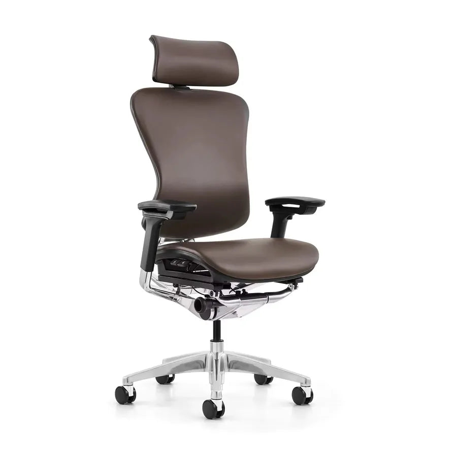 HKM-916755 Ergonomic Leather Swivel Executive Office Chair - Luxurious and Comfortable Design for Optimal Support