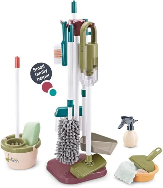 HKM-916819 Children's Cleaning Play Set with Toy Vacuum Cleaner for Pretend Housework Fun