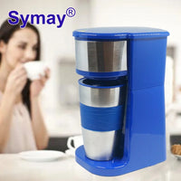 HKM-916883 Personal Coffee Maker with 15 oz Stainless Steel Travel Mug for Home Brewing