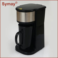 HKM-916883 Personal Coffee Maker with 15 oz Stainless Steel Travel Mug for Home Brewing