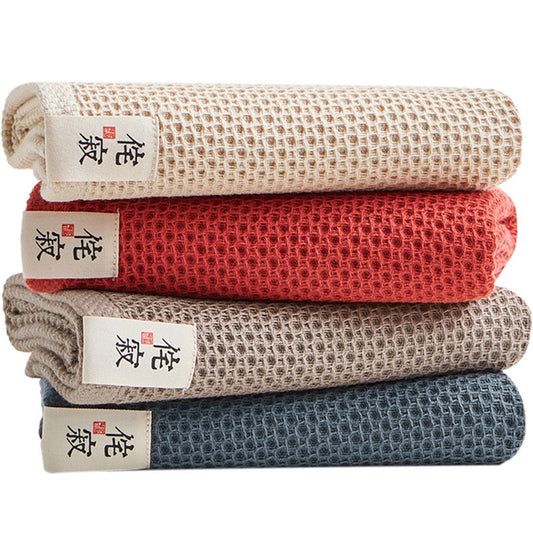 HKM-916883 Thickened Cotton Honeycomb Washcloth – 32-Piece Combed Yarn Design