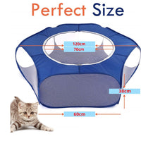 HKM-9169341 Portable Folding Pet Fence with Breathable Zipped Cover and Waterproof Design, Ideal for Small Animals