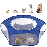 HKM-9169341 Portable Folding Pet Fence with Breathable Zipped Cover and Waterproof Design, Ideal for Small Animals
