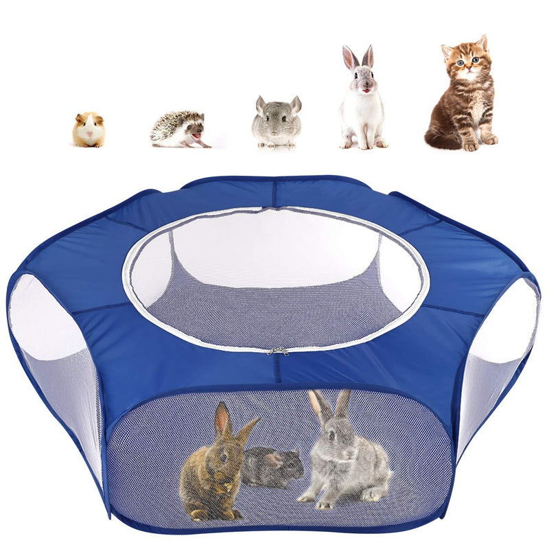 HKM-9169341 Portable Folding Pet Fence with Breathable Zipped Cover and Waterproof Design, Ideal for Small Animals