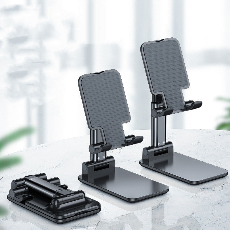 HKM-917011 Multi-Function Mobile Phone and Tablet Folding Stand - Adjustable Desktop Holder in Pearl White and Cool Black
