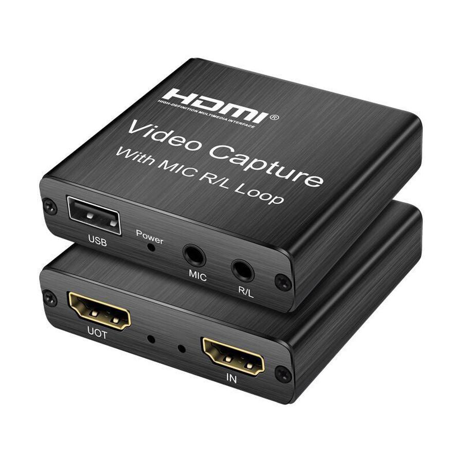 HKM-917139 HDMI Video Capture Card for Recording and Streaming with USB2.0 Interface, 4K Input, 1080P Output, and Microphone Support